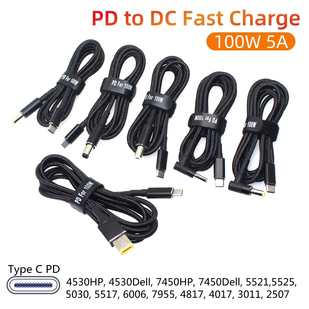 45W 65W 90W 100W USB Type C PD Charging Cable Cord USB C Plug