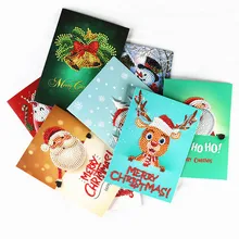 Рождественские подарки 5D DIY Алмазная картина поздравительная открытка украшения Рождественский Декор новогодний подарочная карта Navidad Noel Декор Natal