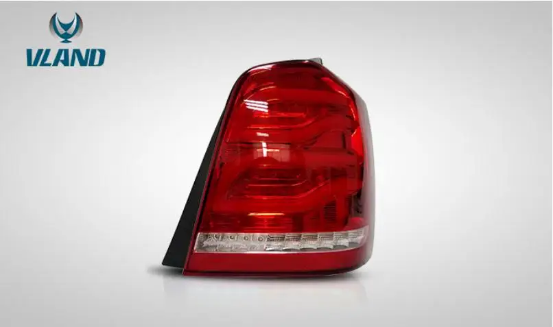 Red clear Vland заводской автомобильный светильник для Highlander светодиодный задний фонарь(тип США) 2001 2007 с поворотом+ светильник для бега+ задний светильник - Цвет: Red clear