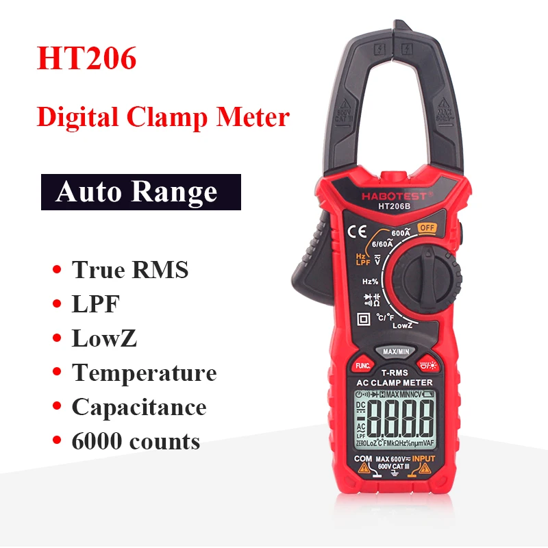 

Habotest HT206B digital clamp meter true rms pinza amperimetrica multimeter clamp