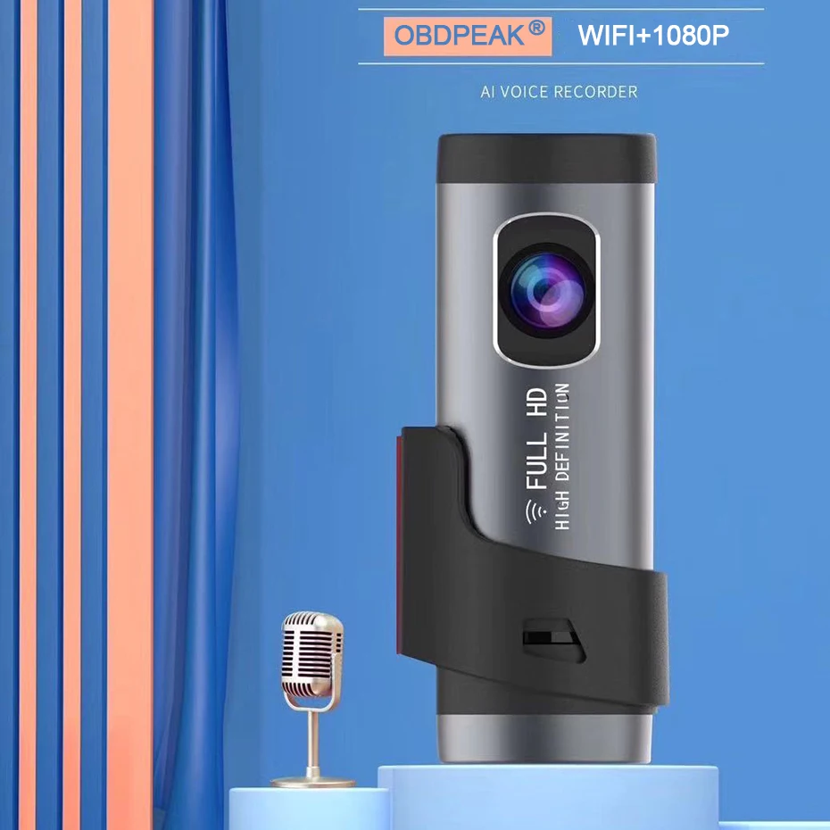 Автомобильный видеорегистратор OBDPEAK K6 HD 1080p с функцией ночного видения 24 часовой