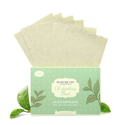 300 шт/3 упаковка Зеленый Чай Лицо абсорбирующий контроль масла бумажные салфетки Мочалка для удаления жира поглощающий лист матча жирная бумага для лица - Количество: Green Tea