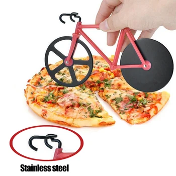 

Creative Bicycle Pizza Cutter Wheel Stainless Steel Plastic Bike Roller Pizza Chopper Slicer Kitchen Gadge Pizza Accessories