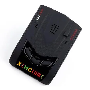 

Car peed 360 Degrees Vehicle Radar Detector Voice Alert Warning 16 Band Auto LED Display English Russian X K KA CT LASER