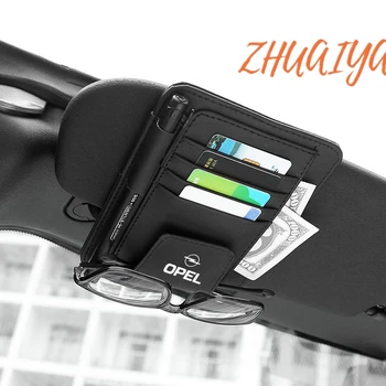 

1 Piece Eye Glasses Card Pen Holder Clip Car Styling Car Accessories Sun Visor Sunglasses For Opel logo astra j g insignia corsa