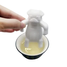 Новинка, Силиконовый Фильтр для заваривания чая с Мопсом, портативный многоразовый фильтр для заваривания трав, пакетик для чая, Прямая поставка