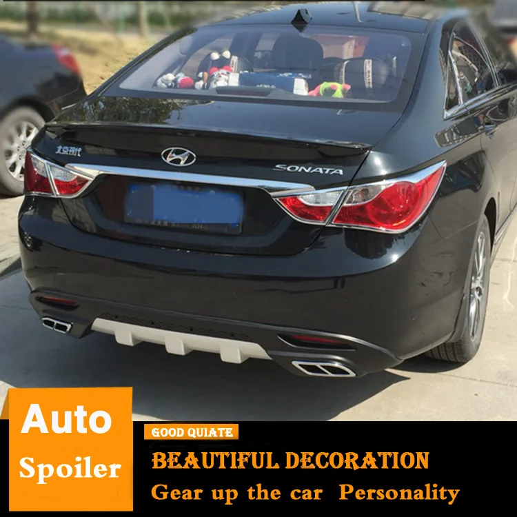Для Hyundai Sonata 2011-2014 задний спойлер бампер диффузор защитные бамперы Боди Комплект
