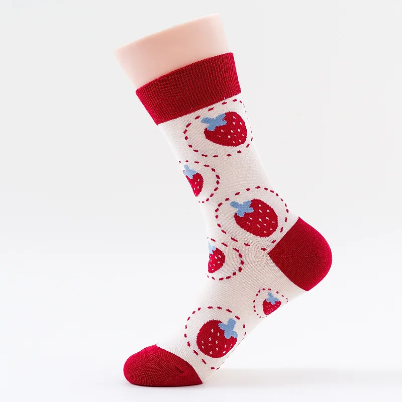 New Spring Women's Cotton Socks Fashion Cartoon Couple Sock Lady Wear-resistant Sports Socks