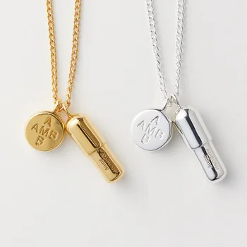 

2019 Ambush 925 Sterling Sliver Capsule Women Men Unisex Necklace Streetwear Long Chain Necklace Choker Jewelry