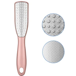 Premium Exfoliating Pedicure Kit with Stainless Steel Heel Scraper & Dual - Sided Foot File (Gold)