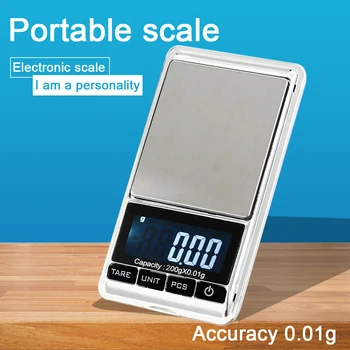 

200gx0.01g Electronic Scale Precision Portable Pocket LCD Digital Jewelry Scales Weight Balance Kitchen Gram Scale