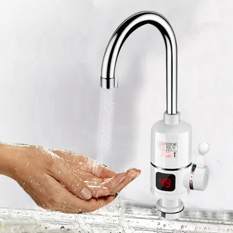 New Electric Kitchen Water Heater Tap Instant Hot Water Faucet Heater Cold Heating Faucet Tankless Instantaneous Water Heater