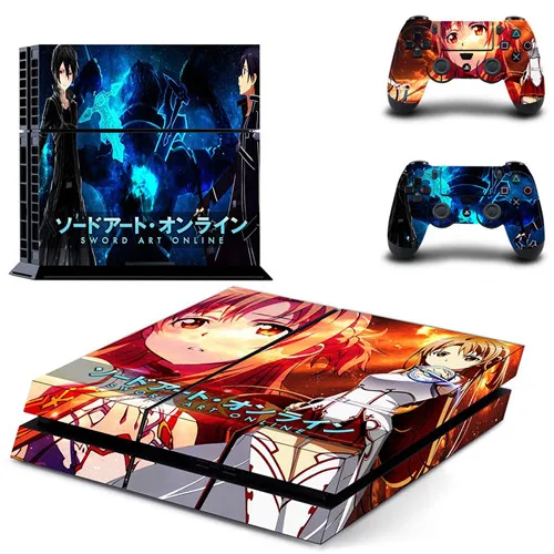QPTM0291 Sword Art онлайн SAO полное покрытие лицевые панели наклейка для PS4 Наклейка для playstation 4 консоль и контроллеры наклейка для PS4 виниловая наклейка - Цвет: QPTM0291
