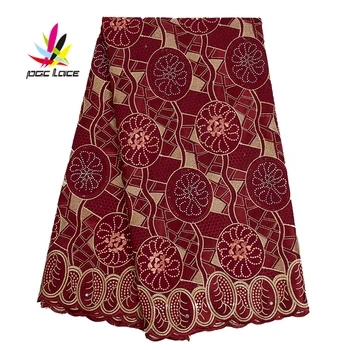 

Nigeria Swiss Cotton Voile Lace Embroidered Fabric Cotton Wedding Dress Material Flower Mriage Wedding Decoration AMY2509B