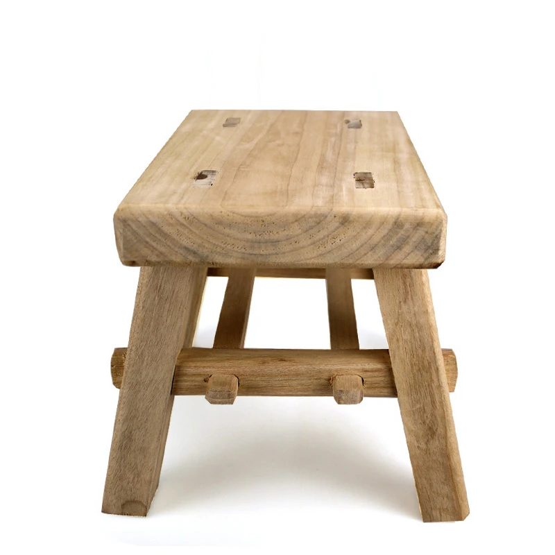 mortise and tenon joint primitive wooden handmade stool unique (3)