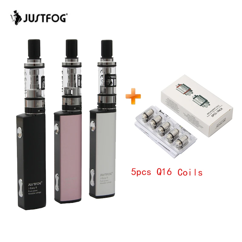 JUSTFOG-Kit de vapeo Q16 Original, 900mAh, Kit de iniciación con atomizador de 2ml, bobina de Cigarrillo Electrónico de 1.6ohm OCC