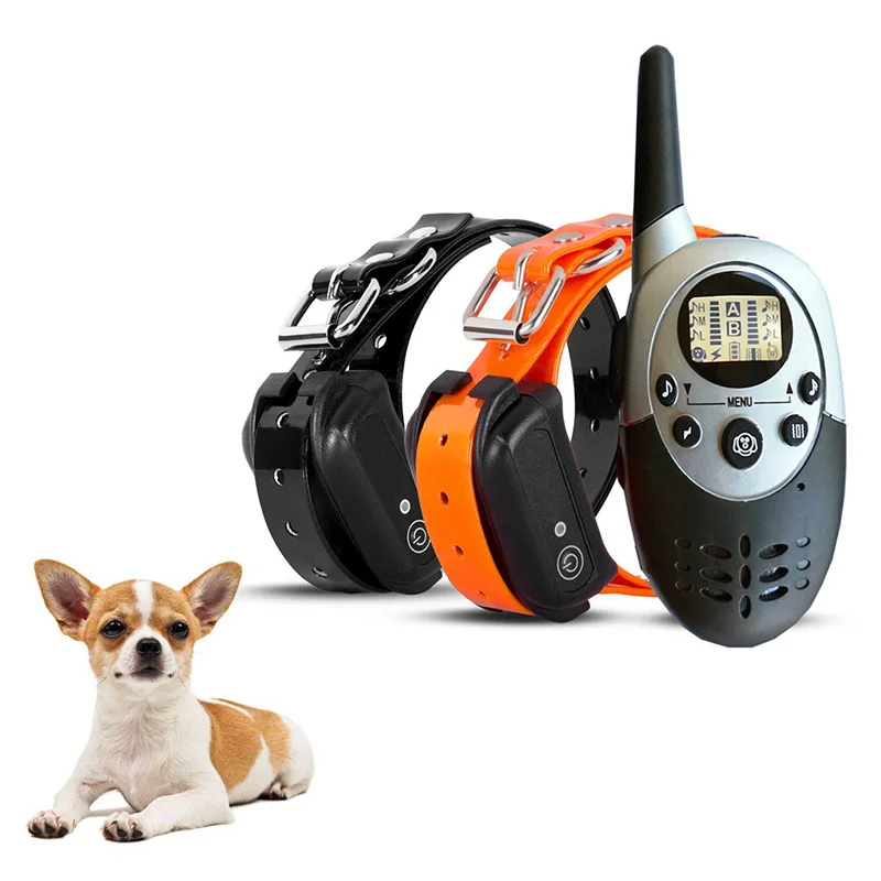 

Waterproof Pet Dog Electric Collar 1000m Pet Remote Control Collar with Vibration Electric Shock LCD Display Training Collar