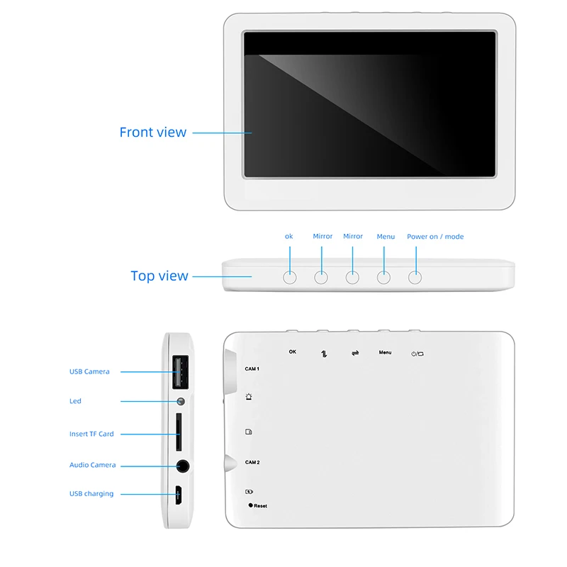 Spetu 3 9 мм отоскопы 4 дюймов LED дисплеем для чистки ушей эндоскоп HD 1080P визуальная