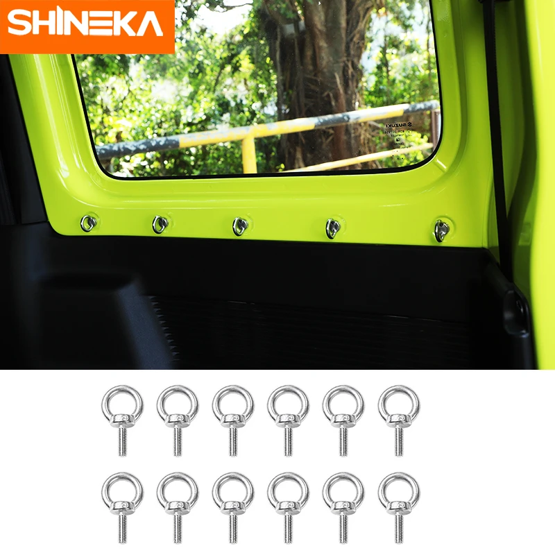 Декоративный винт SHINEKA с круглыми отверстиями для салона Suzuki Jimny 2019 + нержавеющая