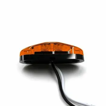 

2Diode Amber LED Marker Lights Side Lamp 10V-30V Side Marker Lights LED Oval Clearance