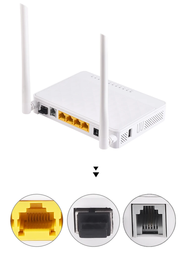 4 шт./лот Barato OEM 4 Wi-Fi porta de fibra óptica ftth 4fe gpon 1ge+ 3fe+ Wi-Fi Gpon/epon onu