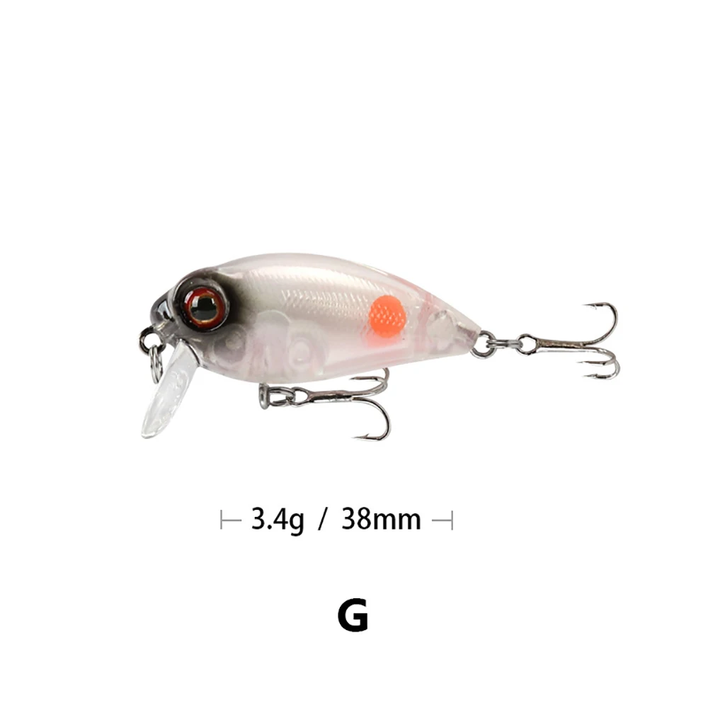G Mises 3.8cm 3.4g Ten Colors Mini Floating Bionic Crank Little Fatty Lure Artificial Bait Hard Bait Fishing Lure Wobbler - Цвет: G