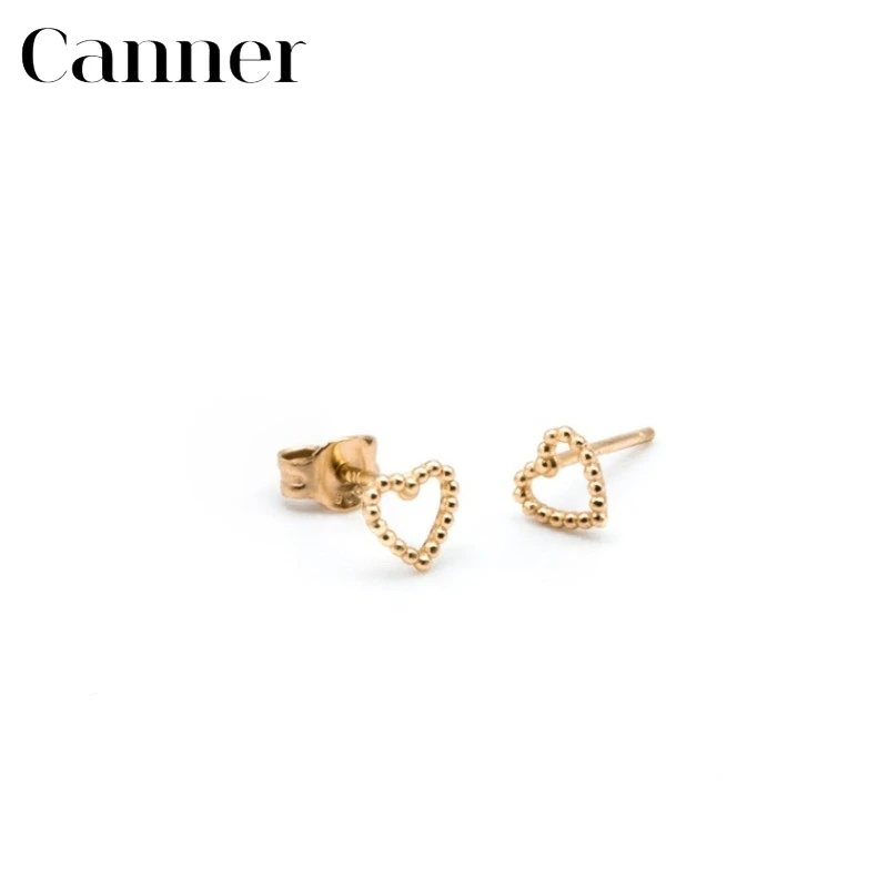 

Fashion 925 Sterling Silver Stud Earrings for Women Simple Cute Mini heart-shaped Stud Earrings love sweet Earrings Jewelry