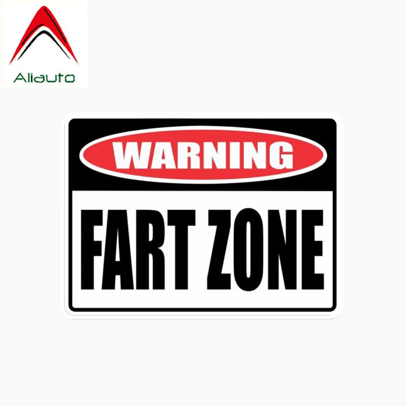 

Предупреждающие интересные автомобильные наклейки Aliauto Fart Zone, ПВХ водонепроницаемые солнцезащитные светоотражающие наклейки с защитой от УФ-лучей, аксессуары, 11 см * 8 см