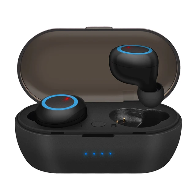 Y50 TWS Bluetooth Earphones Wireless Headphones Smart Touch Control HD Stereo Headsets Sport V5.0 Earbuds With Mic Charing Box Y50 black blue
