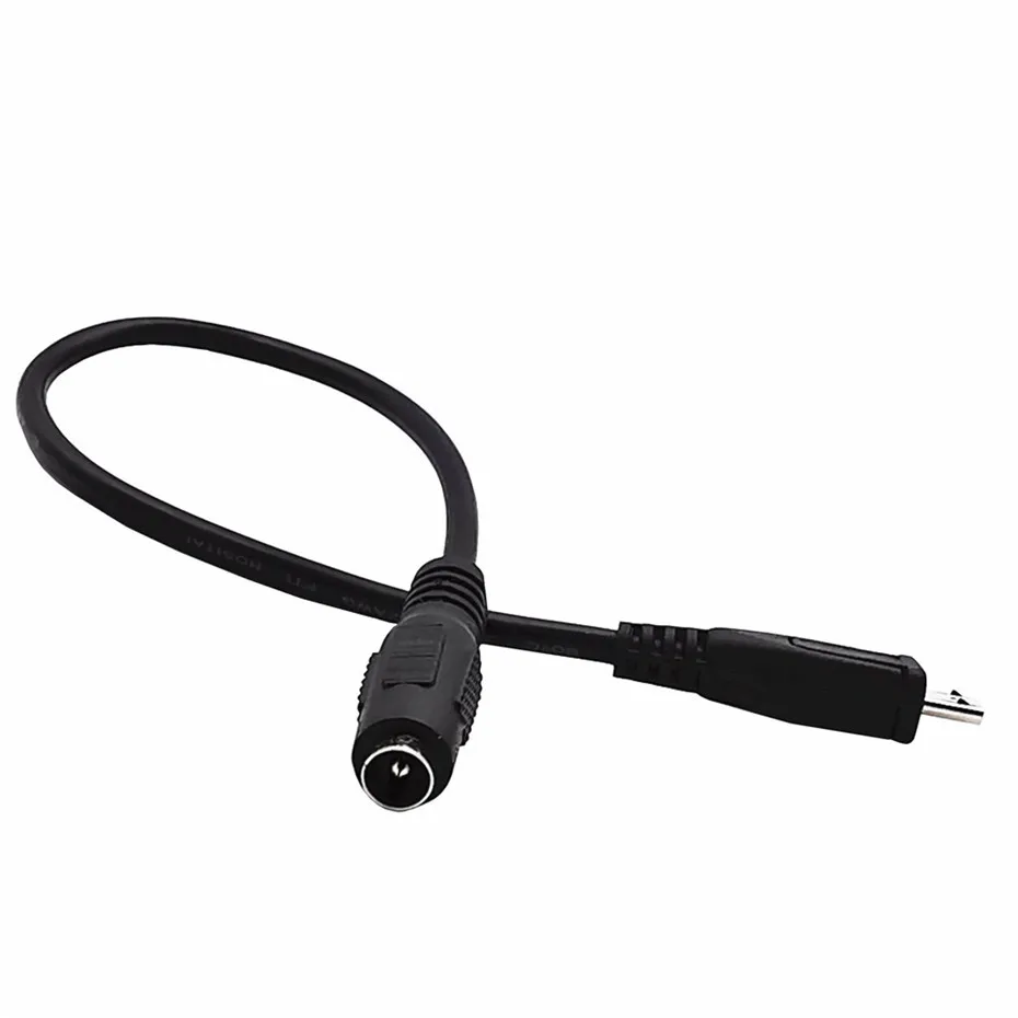 5.5*2.1mm / 3.5*1.35mm DC Power Charger Adapter Converter Connector Female to Micro USB 5pin Male for Laptop/Tablet 0.2M