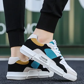 

M- 2019 new color matching spring casual men's single shoes fashion flat outdoor street shock absorption anti-skid men's shoes