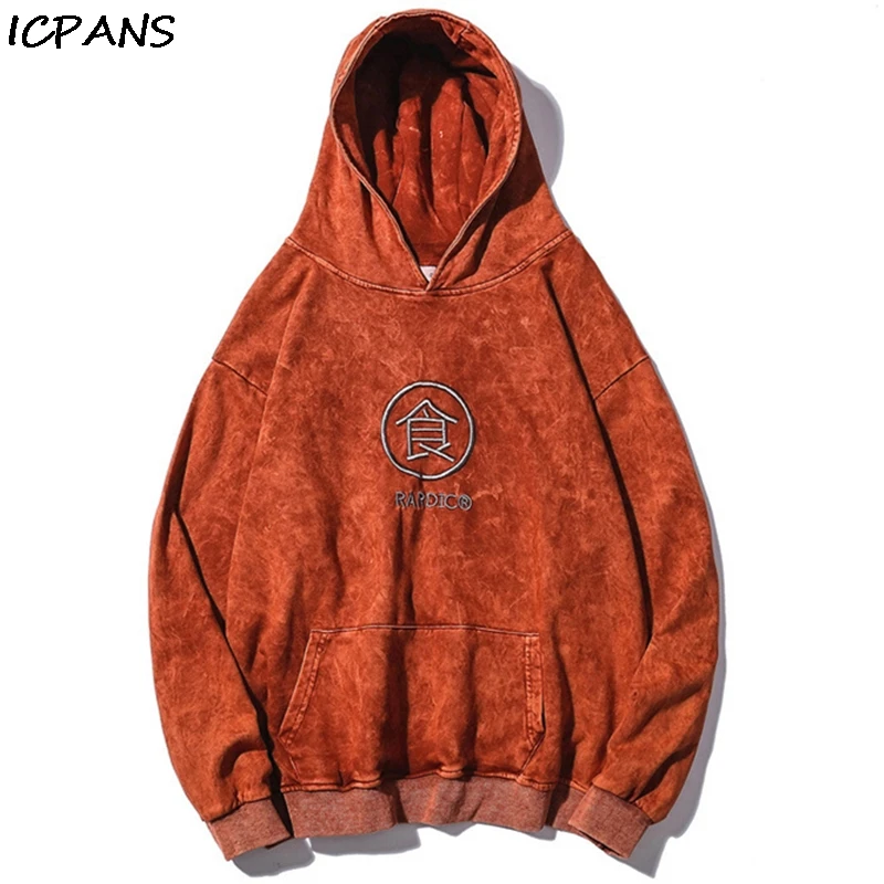 

ICPANS Hip Hop Harajuku Male Tops Letter Vintage Fleece Winter Pullover Hoodies Men/Women Casual Hooded Streetwear Sweatshirts