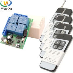 433MHz Universal Remote Control  AC220V 10A 4CH 2200W Rf Relay Receiver 1000m Transmitter and Controller Moudle for Garage/Door