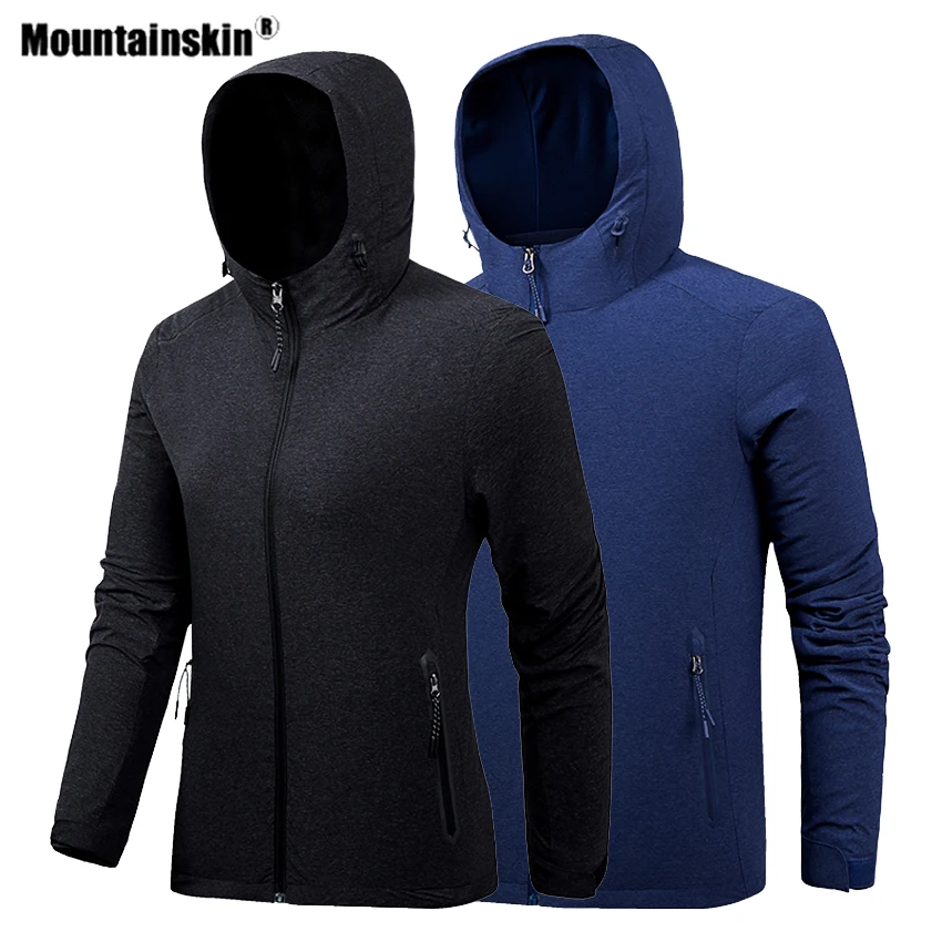 Куртка Mountainskin VA665 Мужская/женская с капюшоном тонкая ветровка для спорта на