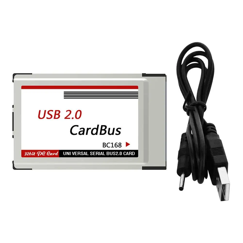 Ноутбук PCMCIA к USB 2,0 CardBus конвертер 2 портами плата PCI Express Card Adapter