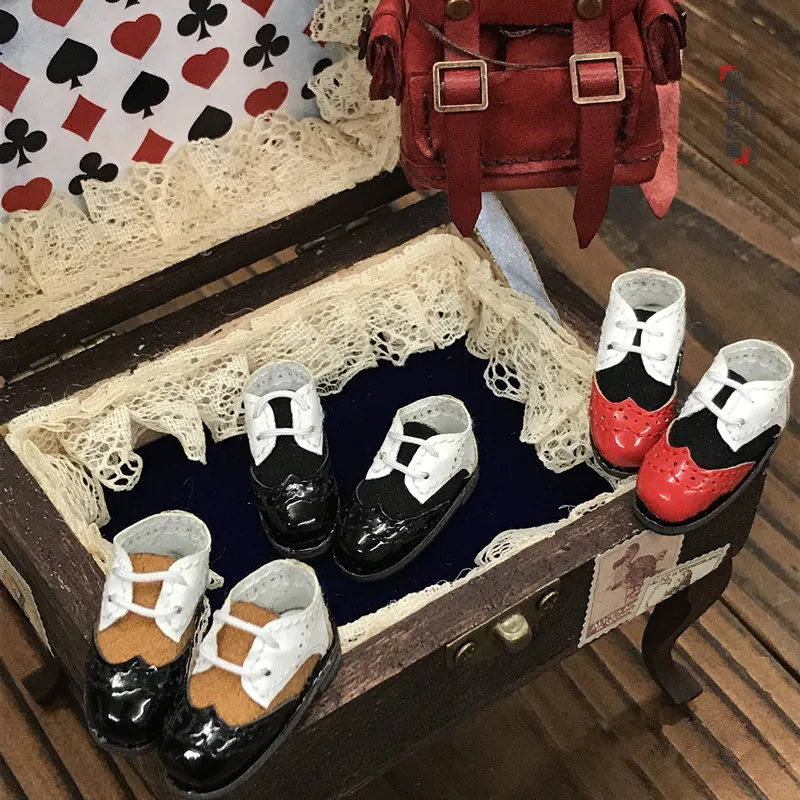 Потрясающая кожаная обувь для куклы 3 см 1/6 Azone ботинки в английском стиле