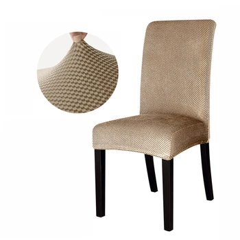 

8 Color Jacquard Fabric Chair Cover Universal Size Stretch Chair Covers For Home Christmas Hotel Banquet Party