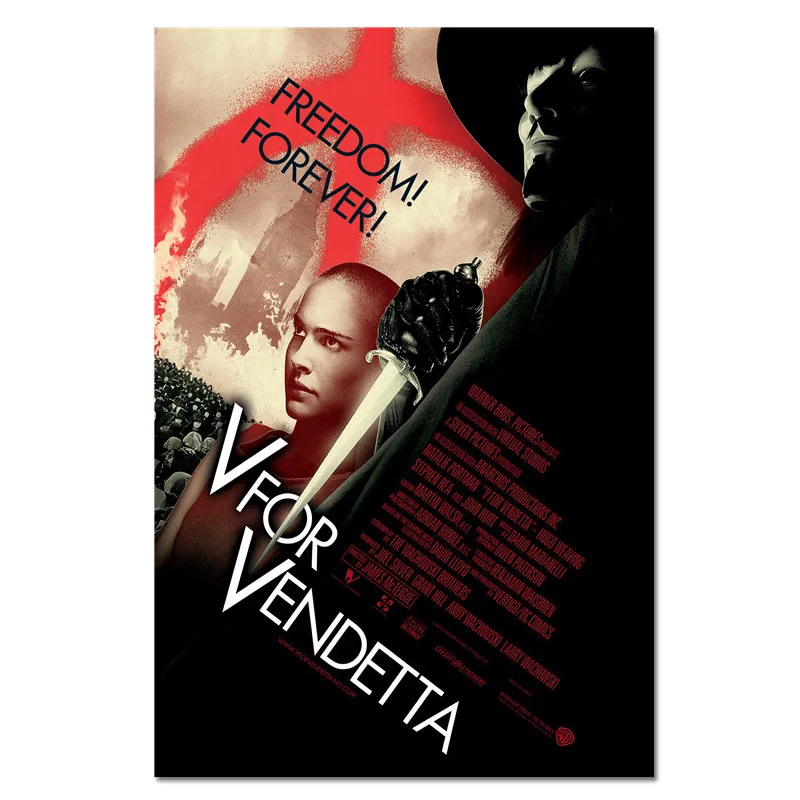 Фильм Шелковый плакат V для Vendetta Настенные рисунки декоративные картины винтажные плакаты - Цвет: 281