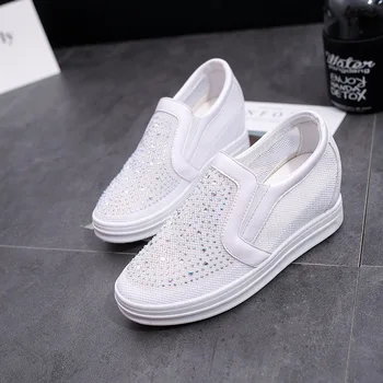 

Women's Vulcanize Shoes 2019 Shoes White Sneakers For Woman Breathable Casual White Shoes Thick bottom