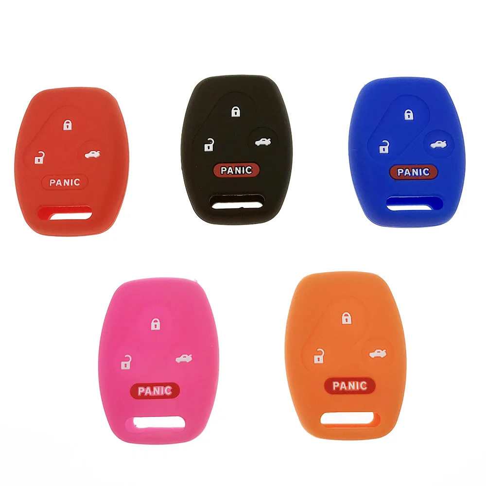 

Silicone Key Cover For Honda Fit Accord Crosstour Insight Pilot Key Case For HONDA Civic Ridgeline CR-V CR-Z Element Accessories