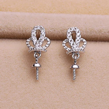

Crown Fashion Pearl Earrings Mountings, Earrings Findings, Earrings Settings Jewelry Parts Fittings Drop Earrings Accessories