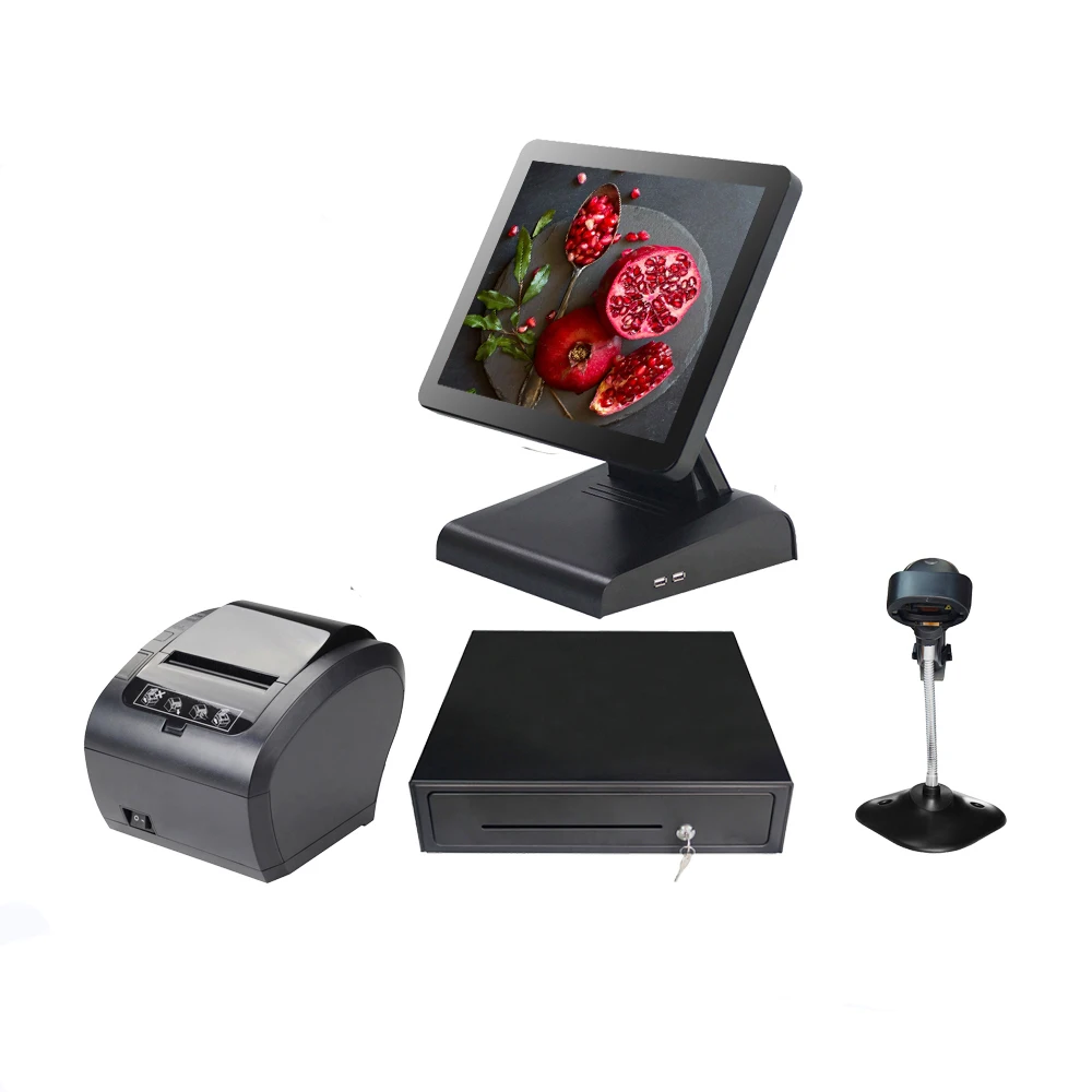 Pos 1619 весь набор и принтер кассовый ящик сканер система Epos все в одном