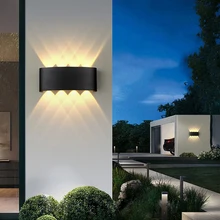 Lámpara LED de pared para interiores y exteriores, luz COB de 4/6/8/10W, IP65, impermeable, de aluminio, para decoración del hogar e iluminación Interior