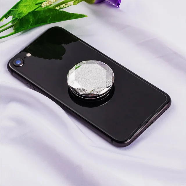 Серебристый Universal Expanding Stand and Grip Holder For Mobile Phone Mount Stand For iphone x xs max xiaomi samsung Phone Grip Bracket - Цвет: Серебристый