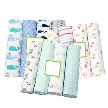 4 шт./упак. из хлопка и фланелевой ткани получения детское одеяло для новорожденных Пеленальное Одеяло мягкие детские подгузники из муслина Обёрточная бумага муслиновая пеленка 76*76 см