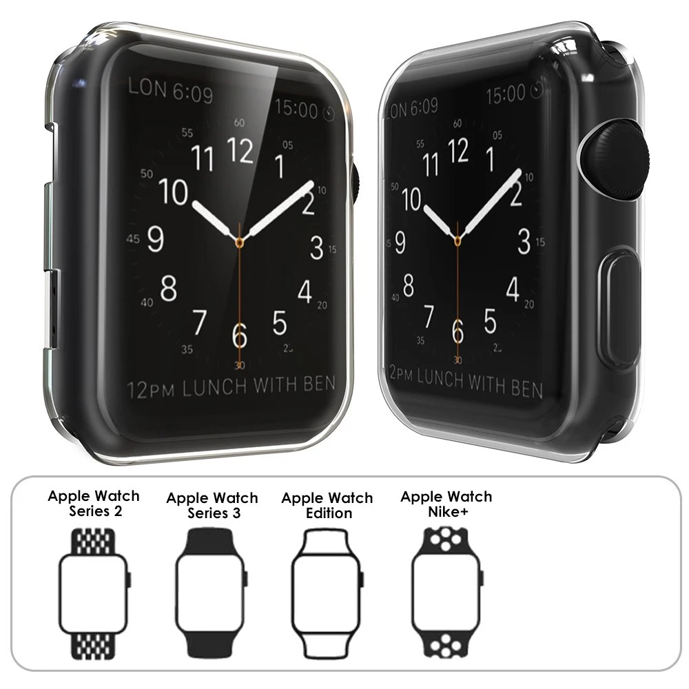Чехол s для apple watch 4 Чехол iWatch 4 5 44 мм 40 мм 42 мм 38 мм водонепроницаемый ультратонкий защитный чехол для экрана для Ремешки для наручных часов 5 4 3 2