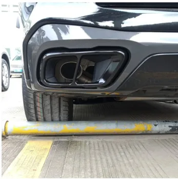 

Car Four-out Tailpipe Exhaust Pipe Cover Trim For BMW X5 G05 2019 Stainless Steel Trunk Tail Throat Decoration Frame