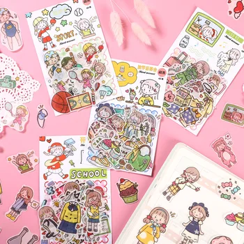 

40pcs/1lot Kawaii Stationery Stickers School starts series Diary Decorative Mobile Stickers Scrapbooking DIY Craft Stickers