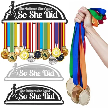 

17 Style Stainless Steel Medal Hanger No Limits Never Give Up MarathonMedal Hanger Holder Sport Medal Display Rack
