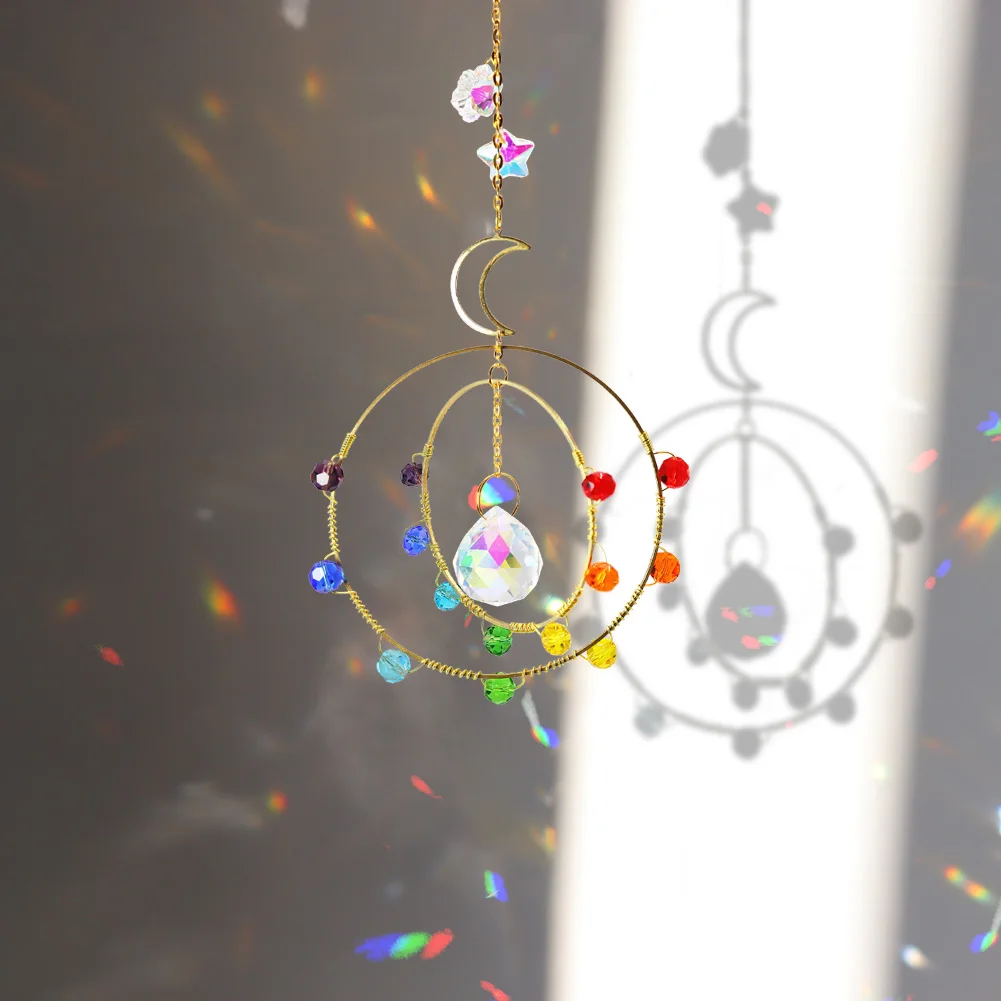 Suncatcher Crystal Wind Chimes Sun Catchers Pendant Sun Light Catcher Garden Window Wedding Curtain Chandelier Home Decor sun catcher crystal pendant sun catchers window ornament